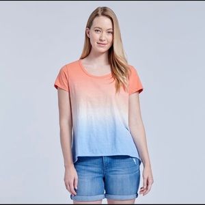 Seven7 TIE DYE SCOOPED RELAXED TEE Med.